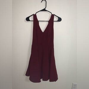 maroon formal dress